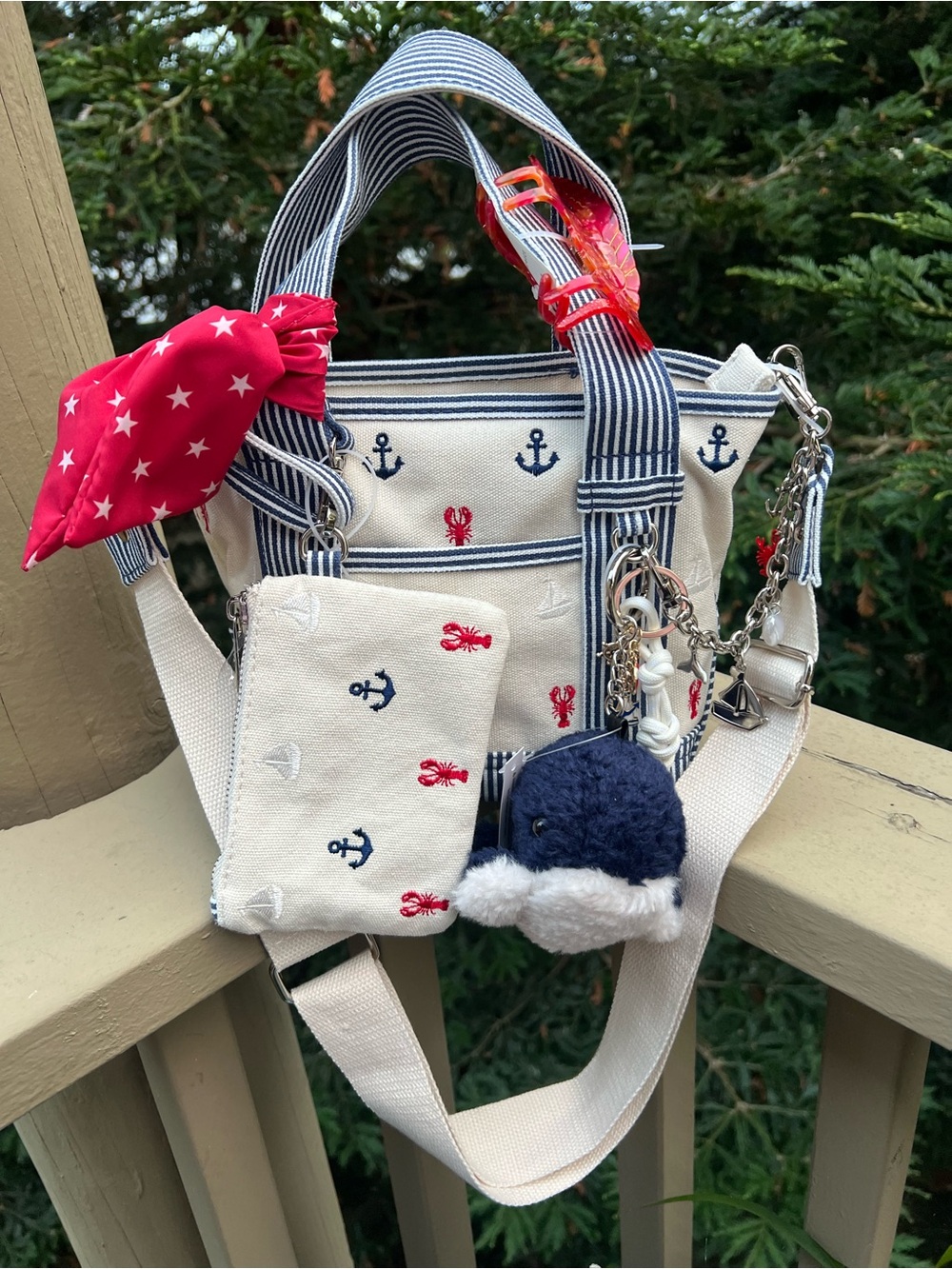 Madden Girl Nautical Mini Tote with Charms